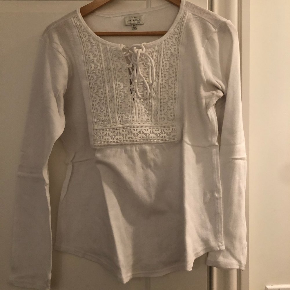 Lucky Brand Lace Up Shirt